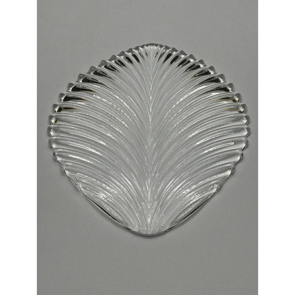 Nachtmann‎ Vivendi Clear Crystal Leaf Glass Plates Set of 8 Riedel Germany 6.5in